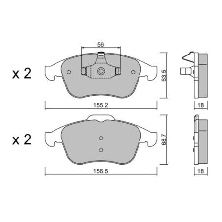 Plaquettes de frein avant GT2i Club pour Renault Laguna 3 Coupé V6 4RD