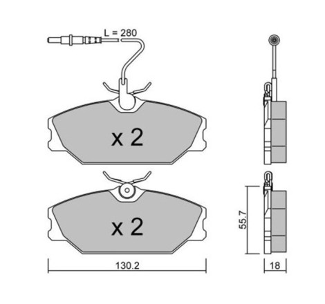 Plaquettes de frein avant GT2i Club pour Renault Spider / Alpine A610 3.0 V6
