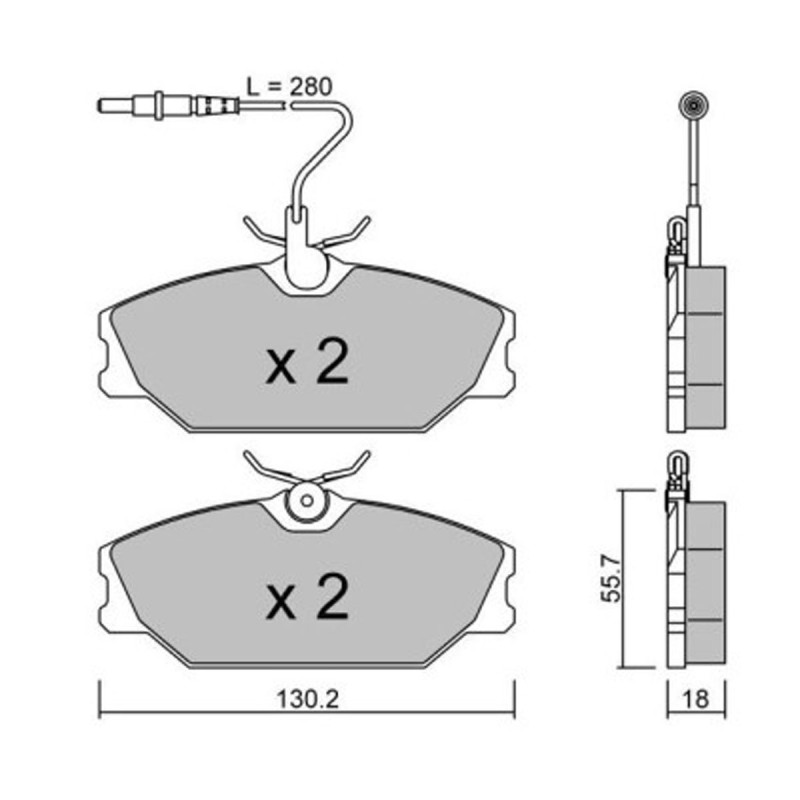 Plaquettes de frein avant GT2i Club pour Renault Spider / Alpine A610 3.0 V6