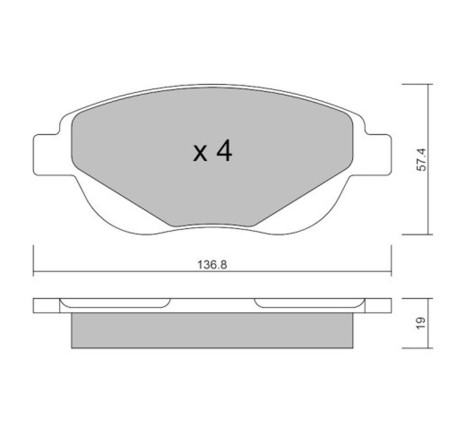 Plaquettes de frein avant GT2i Club pour Peugeot 207 CC / THP Turbo 157cv