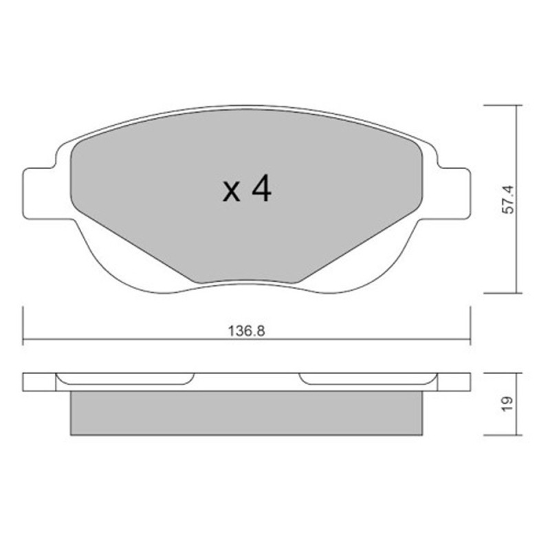 Plaquettes de frein avant GT2i Club pour Peugeot 207 CC / THP Turbo 157cv