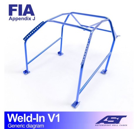Arceau FIA AST 8 points à souder pour Peugeot 306 S16 / XSi (3-Portes hayon)