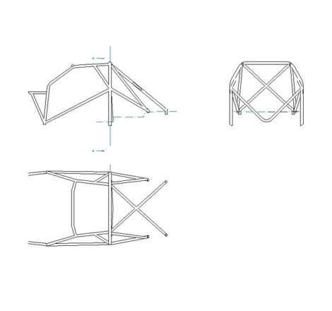 Arceau/Structure de sécurité multipoints SPARCO pour Peugeot 306 S16 (1993-2002)