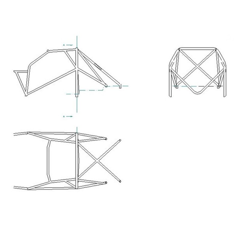 Arceau/Structure de sécurité multipoints SPARCO pour Peugeot 306 S16 (1993-2002)