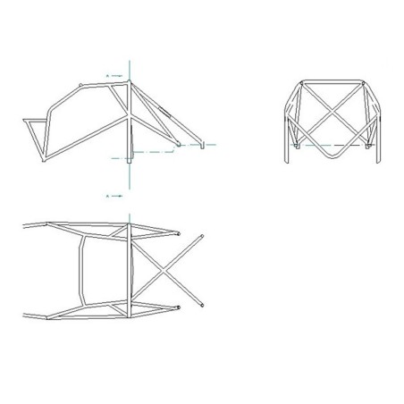 Arceau/Structure de sécurité multipoints SPARCO pour Peugeot 306 S16 / XSi (1993-2002))
