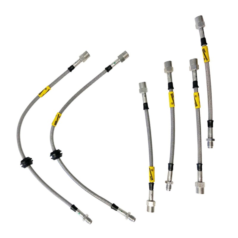 Kit de 6 durites / flexibles de frein Goodridge pour Peugeot 306 S16 150/152cv (BV5 / disque arrière / 1993-1997)