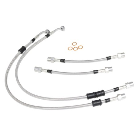 Kit de 4 durites / flexibles de frein Goodridge pour Peugeot 306 S16 163cv (BV6 / disque arrière / 1997-2001)